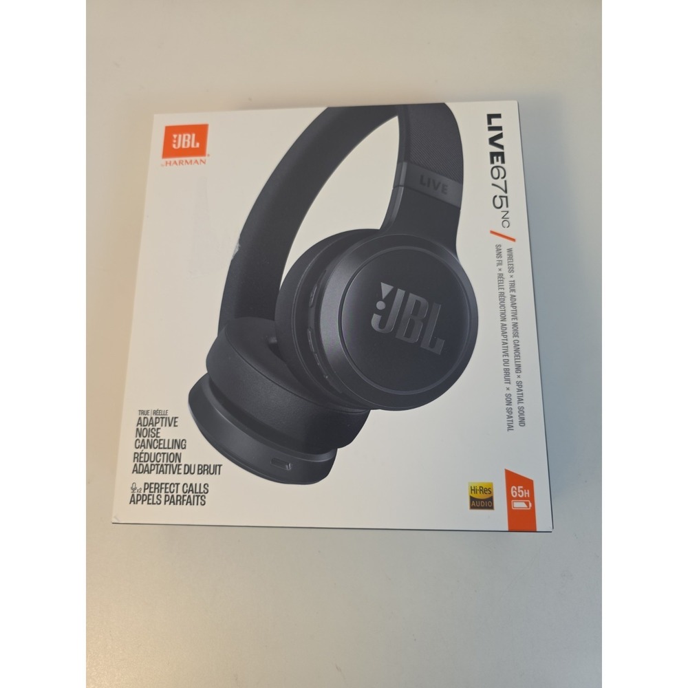 JBL Live 675NC Wireless True Adaptive Noise Cancelling Headphones New Open Box